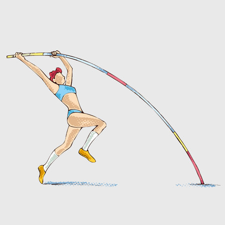 Pole vault athlet