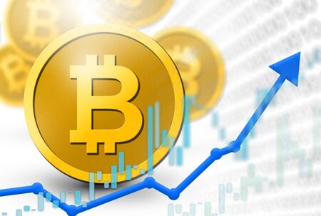Bitcoin コイン仮想通貨イラスト 3 D コインと上昇利益向上コンセプト 電子マネー システムが新しい支払とコマース システムと金融ビジネス システムを脅かします 領域をコピーします の写真素材 画像素材 Image Bitcoin コイン仮想通貨イラスト 3 D コインと上昇利益向上コンセプト 電子マネー システムが新しい支払とコマース システムと金融ビジネス システムを脅かします 領域をコピーします の写真素材 画像素材 Image