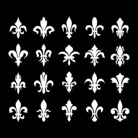 ユリの花-(紋章のシンボル Fleur De Lis)。ベクトル画像。の