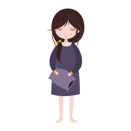 パジャマ姿で眠そうな少女 枕のかわいい漫画の女の子 イラスト のイラスト素材 ベクタ Image パジャマ姿で眠そうな少女 枕のかわいい漫画の女の子 イラスト のイラスト素材 ベクタ Image