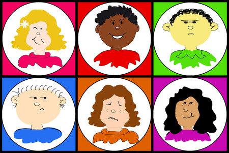 Different faces Stock Photo