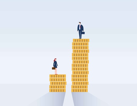 社会における男女平等 平等な人権ベクトルイラストのイラスト素材 ベクタ Image