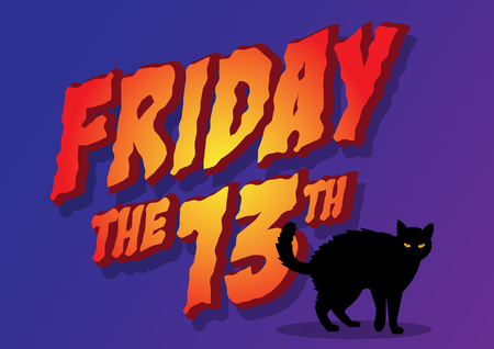 An illustration of cat and friday the 13th