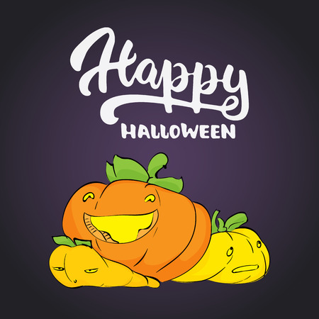 手描きのお化け屋敷とカボチャでハッピーハロウィンのベクトル手書きタイプのレタリング のイラスト素材 ベクタ Image 手描きのお化け屋敷とカボチャでハッピーハロウィンのベクトル手書きタイプのレタリング のイラスト素材 ベクタ Image