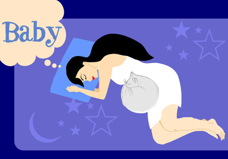 single woman dreaming about baby