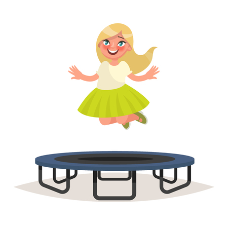 トランポリンでジャンプ幸せな女の子 白の背景にベクトル カラフルなイラスト のイラスト素材 ベクタ Image トランポリンでジャンプ幸せな女の子 白の背景にベクトル カラフルなイラスト のイラスト素材 ベクタ Image