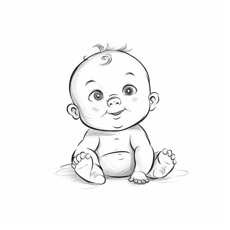 Baby Flat Sketch Stock Photos and Images - 123RF