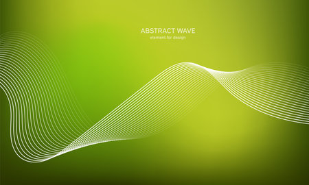 élément de vague abstrait pour la conception. égaliseur de piste de fréquence numérique. fond d'art en ligne stylisé. vague brillante colorée avec des lignes créées à l'aide de l'outil de fusion. ligne ondulée courbe, vecteur de bande lisse.