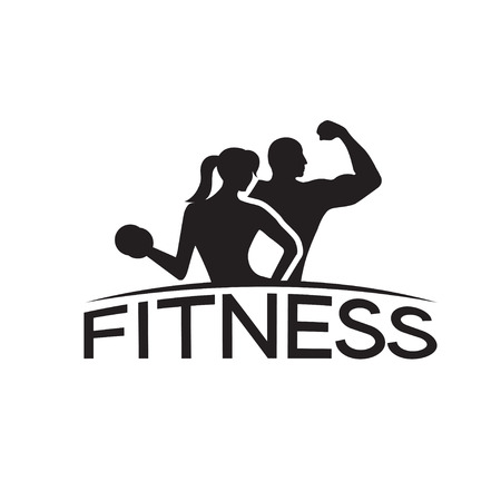 Fitness Logo Fitness Logo Club Con La Mujer Bronceada Forma
