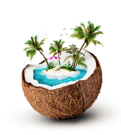 coconut: hòn đảo nhiệt đới trong du lịch dừa, kỳ nghỉ
