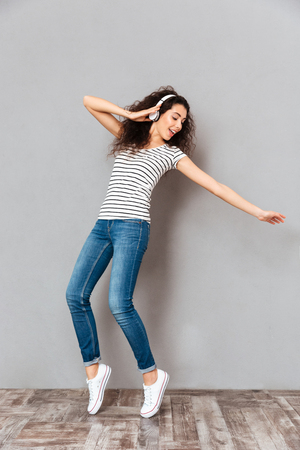 striped t shirt and jeans