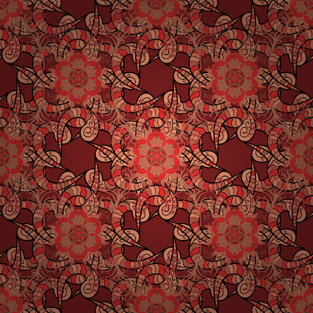 春のテーマのシームレスなパターンの背景色します フラット フラワー要素デザイン 黄色 緑 オレンジ色のかわいい花のパターン ベクトルのおしゃれなファブリックのパターン のイラスト素材 ベクタ Image