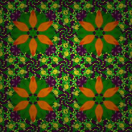 多くの緑 紫 オレンジの抽象花と熱帯のシームレスなパターン 小さい花でかわいい花柄 Varicologreen 紫とオレンジはベクトル シームレスな イラストです のイラスト素材 ベクタ Image 多くの緑 紫 オレンジの抽象花と熱帯のシームレスなパターン 小さい花でかわいい花柄 Varicologreen 紫とオレンジはベクトル シームレスな イラストです のイラスト素材 ベクタ Image