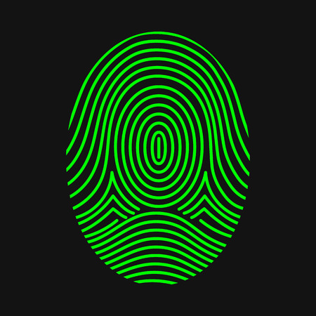 green fingerprint thumbprint vector illustration royalty free