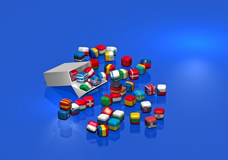 パッケージお菓子ガム キューブ フラグ の写真素材 画像素材 Image 2407