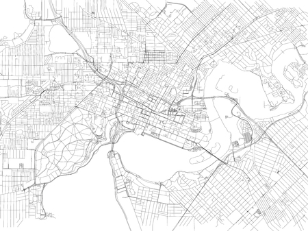 streets of perth city map australia street map vector