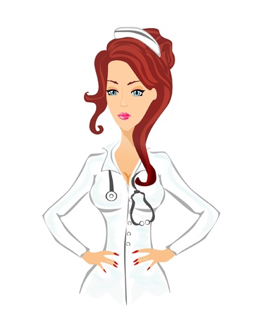Krankenschwester Riesenschwanz Cartoon Orgasmus