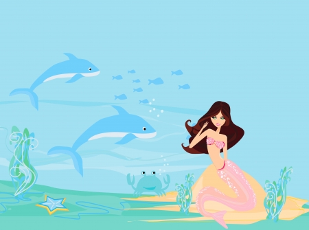 美しい人魚のイラストのイラスト素材 ベクタ Image 美しい人魚のイラストのイラスト素材 ベクタ Image