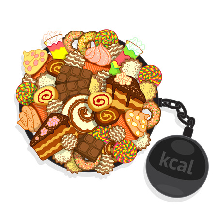 異なるお菓子菓子製品と矢印付きの碑文の大きい山 のイラスト素材 ベクタ Image 異なるお菓子菓子製品と矢印付きの碑文の大きい山 のイラスト素材 ベクタ Image