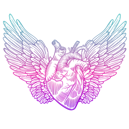天使の羽とハートのライン アート イラスト 聖バレンタインの日にプリントのヴィンテージ タトゥー 流行に敏感なデザインの T シャツ ビンテージ スタイル ポスターのスケッチします 子供と大人のための塗り絵 のイラスト素材 ベクタ Image 天使の羽とハートのライン アート イラスト 聖バレンタインの日にプリントのヴィンテージ タトゥー 流行に敏感なデザインの T シャツ ビンテージ スタイル ポスターのスケッチします 子供と大人のための塗り絵 のイラスト素材 ベクタ Image