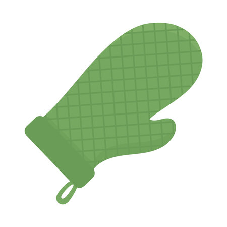 green oven mitt, quilted, cooking clip art preview