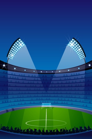 明るいスタジアムでラグビー場 ベクトル イラスト のイラスト素材 ベクタ Image