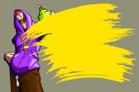 ポーズを踊りでクールな男のイラストのイラスト素材 ベクタ Image 13821101