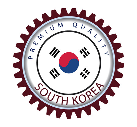 韓国シール 韓国旗 ベクター のイラスト素材 ベクタ Image