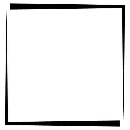 正方形フォーマット フォト フレーム 写真の境界線 シンプルな輪郭線フレーム 空白との国境のイラスト素材 ベクタ Image