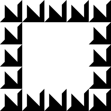 幾何学的な図 角張った形式でフォト フレーム 幾何学模様のモザイク 白黒ボーダー要素 のイラスト素材 ベクタ Image