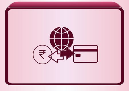Indian rupee banking icon Stock Photo