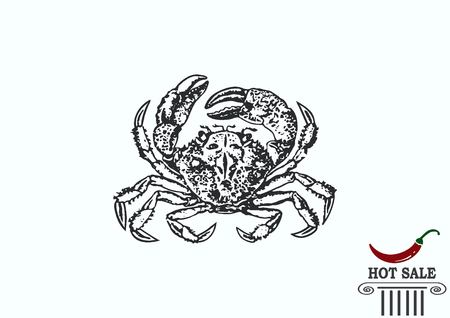 カニのシルエットのイラスト素材 ベクタ Image