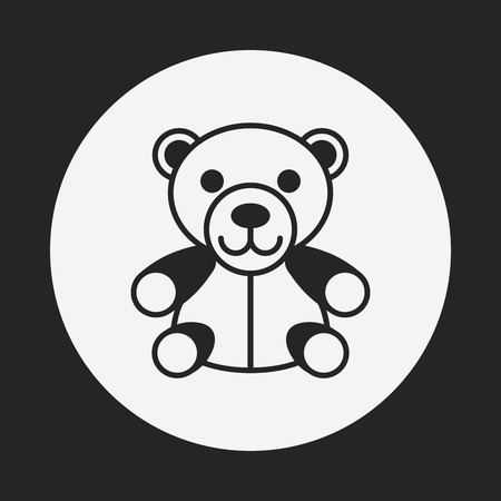 クマの人形アイコンのイラスト素材 ベクタ Image