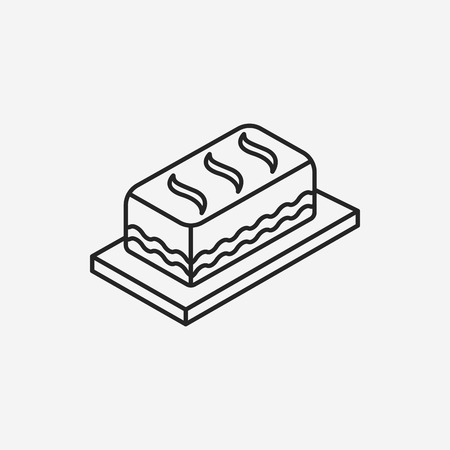 Postre Icono De Línea De La Torta Ilustraciones Vectoriales, Clip Art Vectorizado Libre De Derechos. Image 41994585.