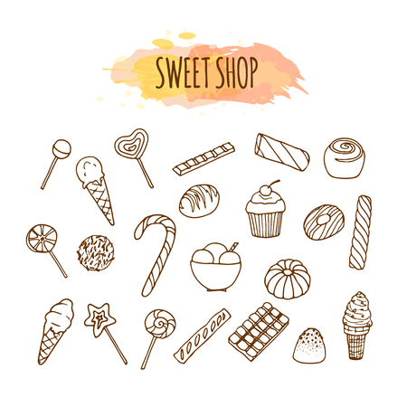 手描き落書きのお菓子セットです ベクトルの図 大ざっぱな甘い食べ物アイコンのコレクション 漫画砂漠シンボルを分離 ケーキ マカロン チョコレート バー お菓子 ケーキ パイ ペストリー ロリポップ ペストリー のイラスト素材 ベクタ Image 手描き落書きのお菓子セットです ベクトルの図 大ざっぱな甘い食べ物アイコンのコレクション 漫画砂漠シンボルを分離 ケーキ マカロン チョコレート バー お菓子 ケーキ パイ ペストリー ロリポップ ペストリー のイラスト素材 ベクタ Image