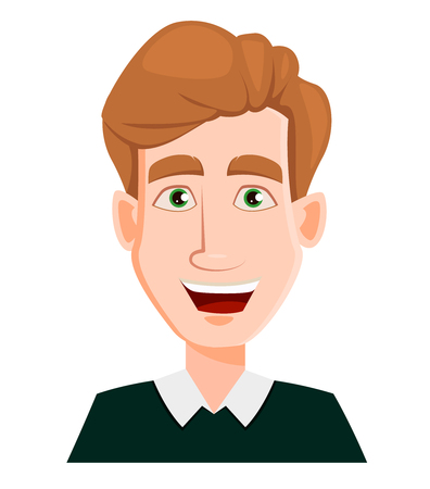 金髪の男の顔の表情 笑顔 男性の感情ハンサムなビジネスマン漫画のキャラクター ベクトルイラストは 白い背景に分離されています のイラスト素材 ベクタ Image 金髪の男の顔の表情 笑顔 男性の感情ハンサムなビジネスマン漫画のキャラクター ベクトルイラストは 白い背景に分離されています のイラスト素材 ベクタ Image