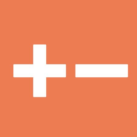 Wallpaper Plus And Minus Icon For Websites And Apps Image On Red HD