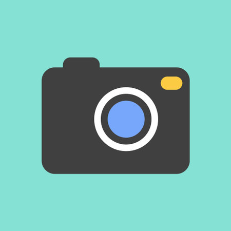 Photo icon on green background. vector illustration. Stock Photo