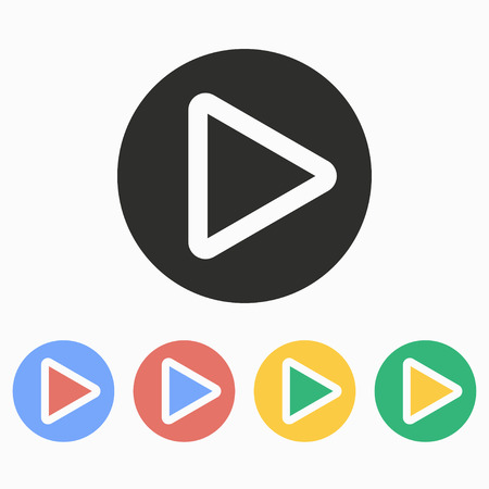 Video vector icon illustration isolated on white background for graphic and web design