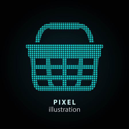 買い物かご ピクセルのアイコン ベクトルの図 デザイン要素 黒の背景上に分離 任意の色に変更するは簡単です のイラスト素材 ベクタ Image 買い物かご ピクセルのアイコン ベクトルの図 デザイン要素 黒の背景上に分離 任意の色に変更するは簡単です のイラスト素材 ベクタ Image