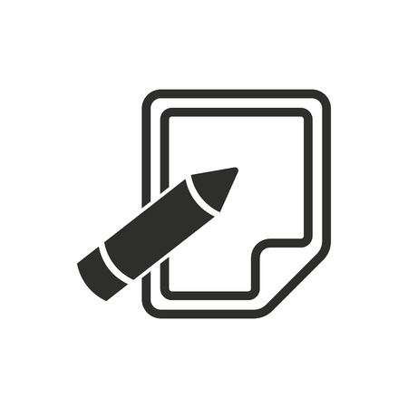 メモ帳白黒ベクトルアイコン のイラスト素材 ベクタ Image