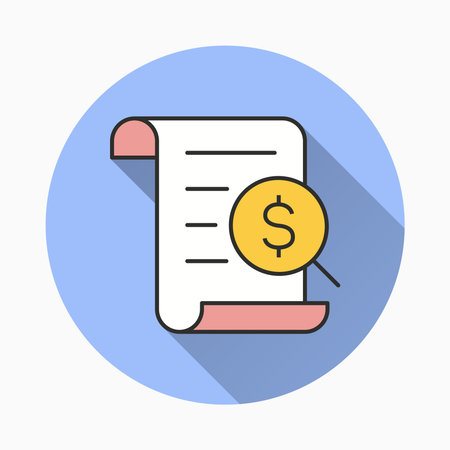 financial document with dollar sign icon clip art preview
