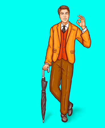 男のポップアート イラスト傘杖に傾いて立っているし Ok サインを示しています の写真素材 画像素材 Image 7687 男のポップアート イラスト傘杖に傾いて立っているし Ok サインを示しています の写真素材 画像素材 Image 7687