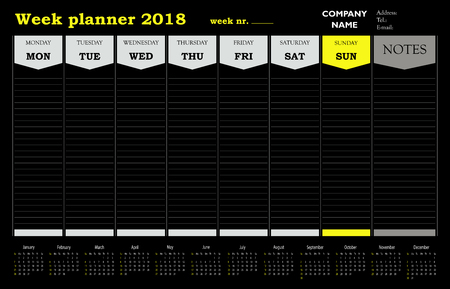 calendar planner 2018