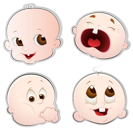 Cute baby faces Stock Photo