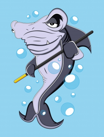 コミックの積極的なサメ マスコット絵文字のイラスト素材 ベクタ Image コミックの積極的なサメ マスコット絵文字のイラスト素材 ベクタ Image