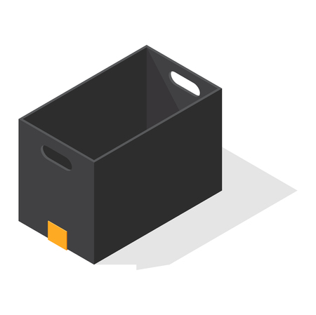 Move box service business vector illustration craft box isolated on white background box for moving move business relocation transportation package cargo service shopping delivery box