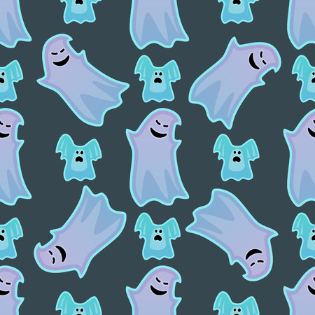 不気味な幽霊キャラ怖い休日モンスター コスチューム悪シルエット不気味なファントムの幽霊妖怪ベクトル イラストを漫画します のイラスト素材 ベクタ Image