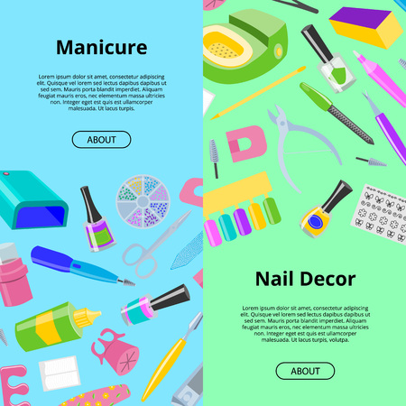 Manicure seamless pattern vector pedicure and manicuring accessory or tools nail-file or scissors of manicurist in nail-bar illustration backdrop set fingernails polish for manicured hands background.
