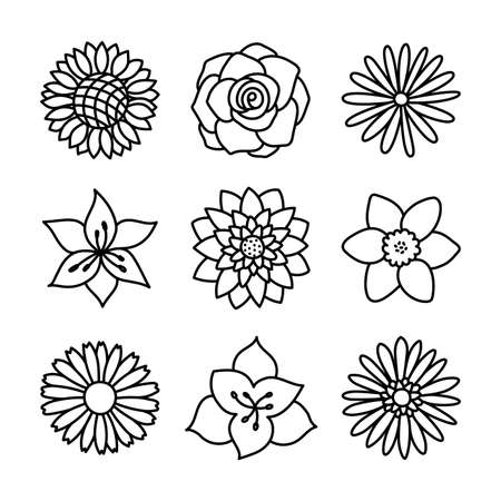 43,271 Simple Flower Outline Stock Vector Illustration and Royalty Free Simple  Flower Outline Clipart